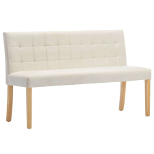 vidaXL Krémszínű szövet pad 140 cm bútor