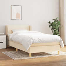 vidaXL krémszínű szövet rugós ágy matraccal 100 x 200 cm ágy és ágykellék