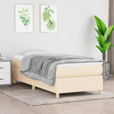 vidaXL krémszínű szövet rugós ágy matraccal 100 x 200 cm ágy és ágykellék