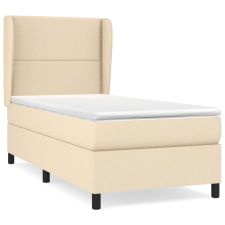 vidaXL krémszínű szövet rugós ágy matraccal 100 x 200 cm (3127866) ágy és ágykellék