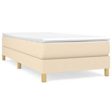 vidaXL krémszínű szövet rugós ágy matraccal 100 x 200 cm (3144156) ágy és ágykellék