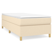 vidaXL krémszínű szövet rugós ágy matraccal 100 x 200 cm (3144503) ágy és ágykellék