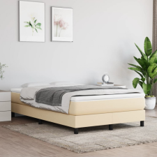 vidaXL krémszínű szövet rugós ágy matraccal 120 x 200 cm ágy és ágykellék