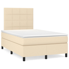 vidaXL krémszínű szövet rugós ágy matraccal 120 x 200 cm (3141766) ágy és ágykellék