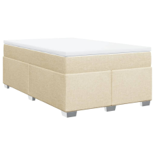 vidaXL krémszínű szövet rugós ágy matraccal 120 x 200 cm (3285128) ágy és ágykellék