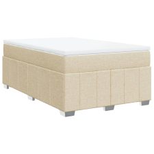 vidaXL krémszínű szövet rugós ágy matraccal 120 x 200 cm (3285468) ágy és ágykellék