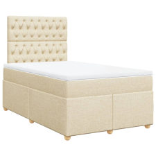 vidaXL krémszínű szövet rugós ágy matraccal 120 x 200 cm (3291259) ágy és ágykellék