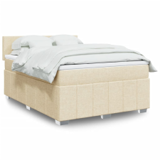 vidaXL krémszínű szövet rugós ágy matraccal 140 x 190 cm ágy és ágykellék