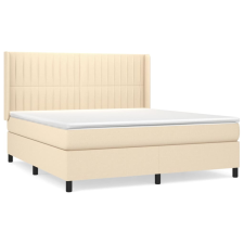vidaXL krémszínű szövet rugós ágy matraccal 160 x 200 cm (3131606) ágy és ágykellék