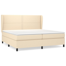 vidaXL krémszínű szövet rugós ágy matraccal 200 x 200 cm ágy és ágykellék