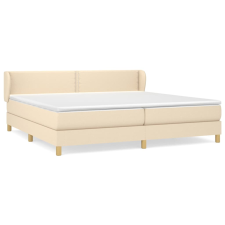 vidaXL krémszínű szövet rugós ágy matraccal 200 x 200 cm (3126754) ágy és ágykellék