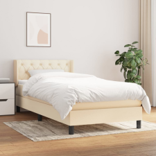 vidaXL krémszínű szövet rugós ágy matraccal 80 x 200 cm ágy és ágykellék