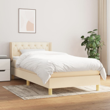 vidaXL krémszínű szövet rugós ágy matraccal 80 x 200 cm ágy és ágykellék