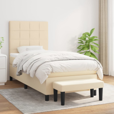 vidaXL krémszínű szövet rugós ágy matraccal 80 x 200 cm ágy és ágykellék