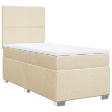 vidaXL krémszínű szövet rugós ágy matraccal 80 x 200 cm ágy és ágykellék