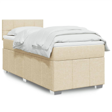 vidaXL krémszínű szövet rugós ágy matraccal 80 x 200 cm ágy és ágykellék