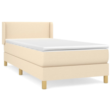 vidaXL krémszínű szövet rugós ágy matraccal 80 x 200 cm (3130070) ágy és ágykellék