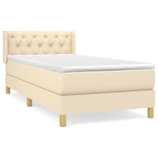 vidaXL krémszínű szövet rugós ágy matraccal 80 x 200 cm (3130470) ágy és ágykellék