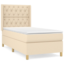 vidaXL krémszínű szövet rugós ágy matraccal 80 x 200 cm (3132190) ágy és ágykellék