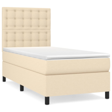 vidaXL krémszínű szövet rugós ágy matraccal 80 x 200 cm (3142054) ágy és ágykellék