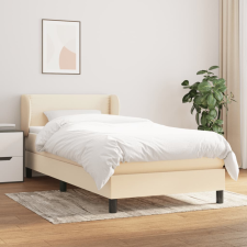 vidaXL krémszínű szövet rugós ágy matraccal 90 x 190 cm ágy és ágykellék