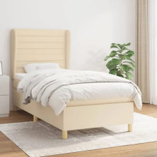 vidaXL krémszínű szövet rugós ágy matraccal 90 x 190 cm ágy és ágykellék