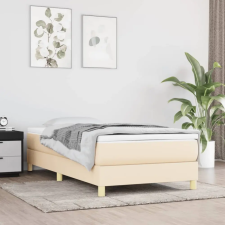 vidaXL krémszínű szövet rugós ágy matraccal 90 x 200 cm ágy és ágykellék