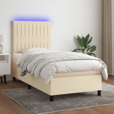 vidaXL krémszínű szövet rugós és LED-es ágy matraccal 80 x 200 cm ágy és ágykellék