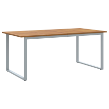 vidaXL Kültéri Étkezőasztal Szürke 180x90x75 cm Acél&Masszív Akác Fa (4010596) kerti bútor