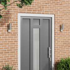 vidaXL kültéri fali lámpák 2 db Ezüst Rozsdamentes acél IP44 kültéri világítás