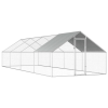 vidaXL kültéri horganyzott acél tyúkól 2,75 x 8 x 2 m