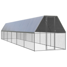 vidaXL kültéri horganyzott acél tyúkól 2 x 12 x 2 m haszonállat felszerelés