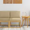 vidaXL Kültéri kanapé szett Fehér és Bézs 59 x 63 x 73 cm Tömör Akácfa