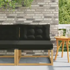 vidaXL Kültéri középső kanapé párnával Fehér 79 x 83 x 73 cm acél kerti bútor