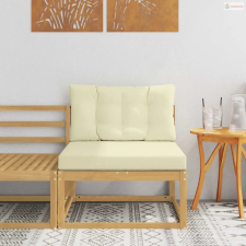 vidaXL Kültéri középső kanapé Poliészter Fehér kerti bútor