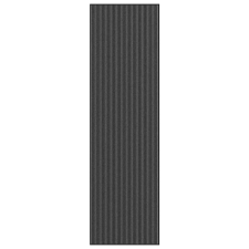 vidaXL lábtörlő csíkos fekete és szürke 115x400 cm lakástextília