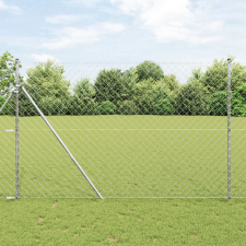 vidaXL lánckerítés 7 oszloppal 1.5x10 m horganyzott acélból építőanyag