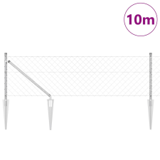 vidaXL Láncos kerítés 7 cölöppel 0.4x10 m Galvanizált acél építőanyag