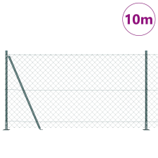 vidaXL Láncos Kerítés 7 Flancos Oszloppal 1.2x10 m Galvanizált Acél építőanyag