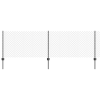 vidaXL Láncszem Kerítés 10 U poszttal Szürke 0.8x10 m Acél (3336259)