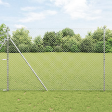 vidaXL Láncszem kerítés 1.5x10 m Horganyzott acél építőanyag
