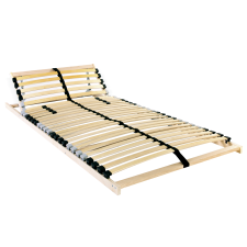 vidaXL Lécalap fejtámlával Fekete és Szürke 120 x 190 cm Fa ágy és ágykellék