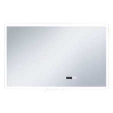 vidaXL LED-es tükör érintésérzékelővel és időkijelzővel 100 x 60 cm (144739) bútor