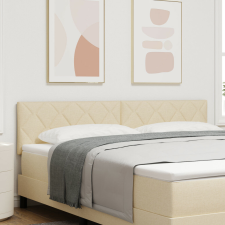 vidaXL LED Fejtámla Gyémánt Blokkok Dizájn Krém 180 cm Szövet ágy és ágykellék