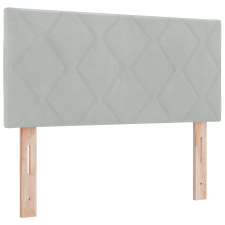 vidaXL LED Fejtámla Gyémánt Blokkok Dizájn Világosszürke 100 cm Velúr (3338207) ágy és ágykellék