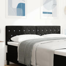 vidaXL LED Fejtámla Kristálygombos Tűzött Fekete 72 cm Velvet ágy és ágykellék