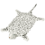 vidaXL leopárd szőnyeg plüss 139 cm fehér
