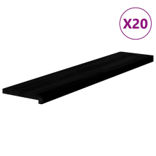 vidaXL lépcsőfokok 20 db Sötétbarna 120x25x2 cm tömör fa tölgyfa lakástextília