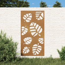vidaXL levélmintás corten acél kerti faldísz 105 x 55 cm kerti dekoráció