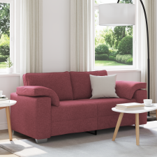 vidaXL Loveseat Kanapé Borvörös 140 cm Szövet bútor